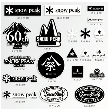 《24H出貨》🇯🇵 SNOW PEAK 雪峰 防水貼紙 20張 登山露營 戶外 行李箱 安全帽 筆電 ipad 現貨