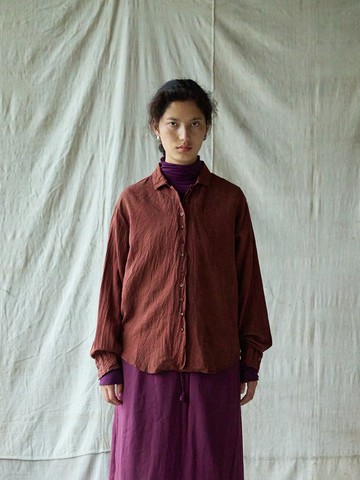 復古文青 / 絲棉印花襯衫 / 提花襯衣