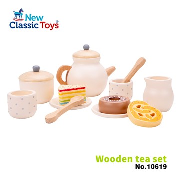 荷蘭New Classic Toys 我的午茶時光-10619 家家酒/廚房玩具/木製玩具/小公主玩具/認知學習/切切樂