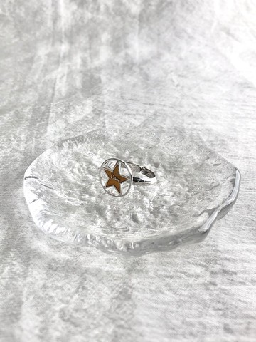 【日本直送 名牌中古包】Christian Dior 迪奧 戒指 銀色 DIOR logo 星星 vintage 古董 bbbf7m