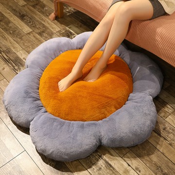 地墊坐墊可做地上毛絨加厚屁墊臥室家用飄窗圓形墊子地毯懶人墊軟