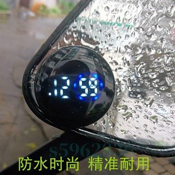 💯臺灣出貨💯『時鍾錶』免運 電動車車載時間顯示器摩託車時鍾高精度觸摸夜光防水電子錶粘貼式