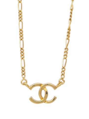 CHANEL Pre-Owned - 1982 CC pendant necklace - women - Gold Plated - One Size