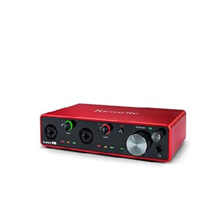 Focusrite Scarlett 4i4 4x4 USB Audio Interface Full Studio Bundle with Download for Creative Music Production Software Kit and Eris 4.5 Pair Studio Mo