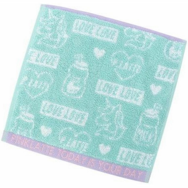 Pink Latte ピンク ラテ ロゴ イラスト入りミニタオル 通販 Lineポイント最大0 5 Get Lineショッピング