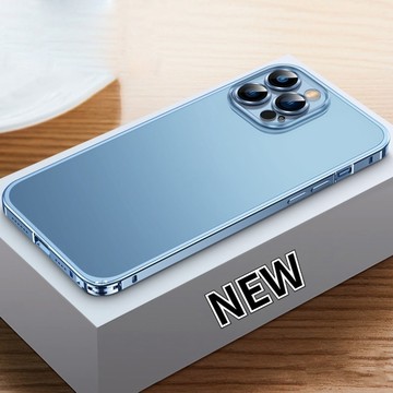 新款二合一金屬玻璃手機殼適用iPhone 15 Pro MAX 14 13 12 11 超薄透明硬殼