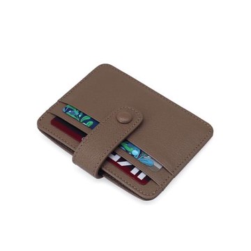 日韓山羊皮卡包新款潮流女士復古小卡套搭扣短款駕駛證零錢包薄款