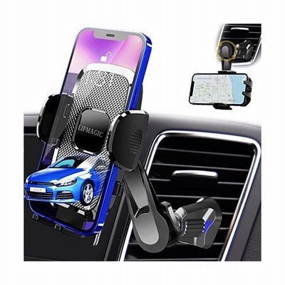 車載ホルダー スマホホルダー 車 Lifmagic スマホスタンド が エアコン 吹き出し口 をふさがない 用 安定感 360度調整可能なメカニカルアームは スマホ 車用 ホ 通販 Lineポイント最大get Lineショッピング