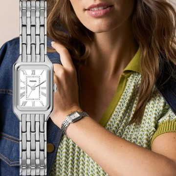 FOSSIL Raquel Mini 復古羅馬方形手錶 七夕浪漫購 送禮首選-18mm ES5469