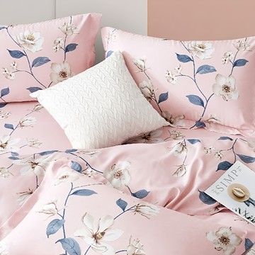 夢之語 吸濕/排汗萊賽爾纖維兩用被床包組  雙人 (床包152 x 188cm + 枕套45 x 75cm + 兩用被套182 x 212cm)  芊語花都  床包 + 枕套 2個 + 兩用被套