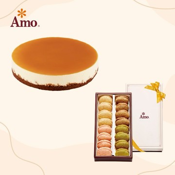 【阿默蛋糕】義大利焦糖馬仕卡邦(1盒)+達克瓦茲騎士4合1