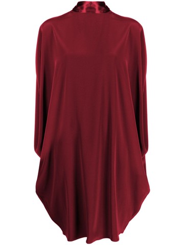 Gianluca Capannolo - high-neck draped dress - women - Triacetate/Polyethylene - One Size - Red