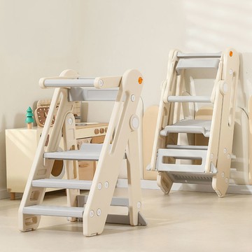 開立發票 免運 快速出貨 蒙氏學習寶寶洗漱臺階階梯腳踏可折疊兒童腳凳嬰兒扶手洗手樓梯S