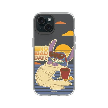 iPhone 15 Clear 透明 - 迪士尼-史迪奇 Disney Stitch - 史迪奇 - 海灘上的史迪奇