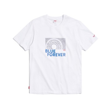 EDWIN 男款 立釦印花短袖T恤 (白色) #上衣