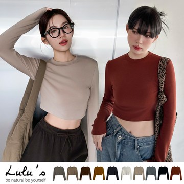 限時下殺/舒適百搭短版磨毛圓領上衣１０色【A01250961】