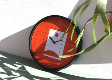 澄曦 雙層玻璃印刷時鐘掛鐘