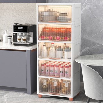 廚房置物架落地多層零食玩具收納架子家用多功能鍋架儲物櫃收納櫃