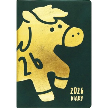 日本品牌 MATOKA | 2026年手帳B6月間計畫本 1月開始  綠色 馬年