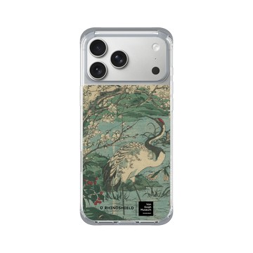 iPhone 17 Pro Max ClearX (MagSafe 兼容) 霜透灰 - Van Gogh Museum - 鶴與櫻花選自草木花鳥圖會系列
