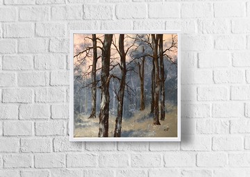 風景油畫原始森林畫