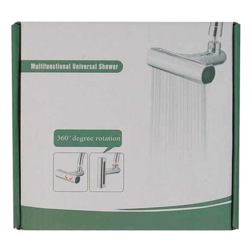 飛雨瀑布萬向水龍頭 多功能通用淋浴 360度旋轉 四檔出水  14 x 8.5 x 6cm  1個