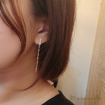 送禮物 現貨商品【焦糖小姐 Ms caramelo】 925純銀 流蘇耳環