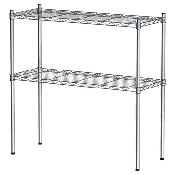 dayneeds 日需百備 鎖管二層架  電鍍 銀色  輕型(90 x 35 x 90cm)  2層