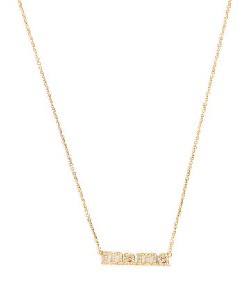 Jennifer Meyer Yellow Gold and Diamond Mama Necklace