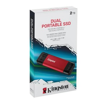 金士頓Kingston Dual Portable Solid-State Drive USB-A/C 隨身碟 2TB