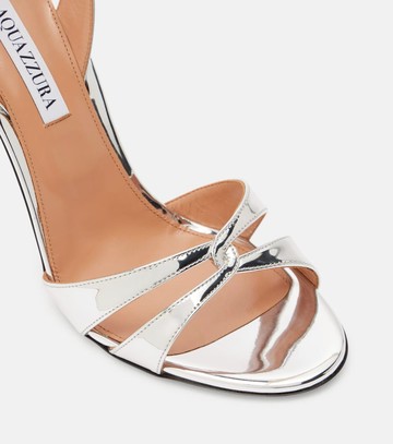 Aquazzura You and I metallic leather sandals