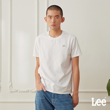 Lee 男款 標準版型 三角LEE LOGO短袖圓領TEE 兩色