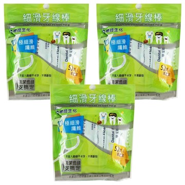 D&T 德技生化 細滑牙線棒  6.5cm  50支  3包