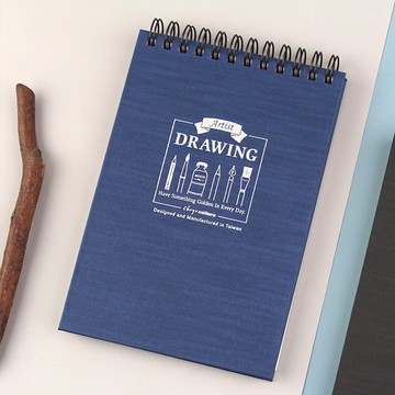 Chuyu 易撕線圈裝手繪明信片冊/DIY手繪空白明信片/18張