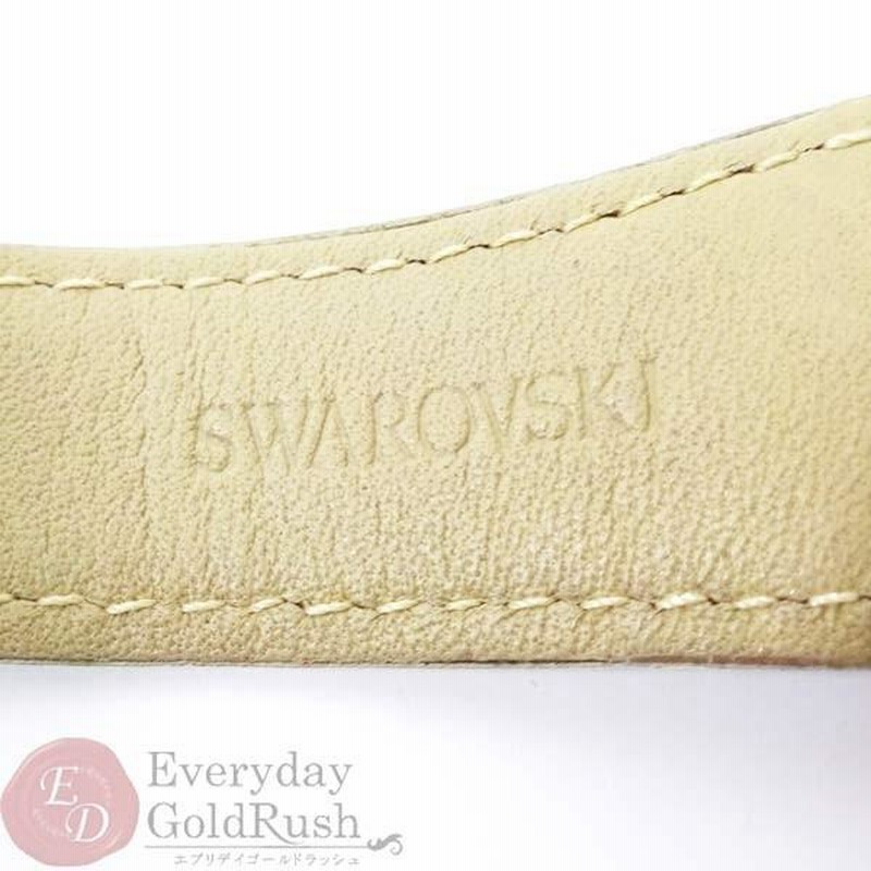 美品】SWAROVSKI スワロフスキー 1185826 レディース腕時計 白