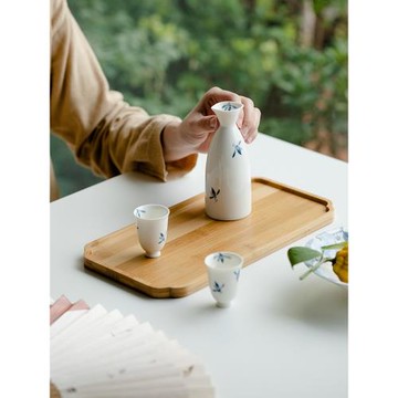 拓土純手繪蝴蝶蘭花分酒器溫酒器酒杯套裝燙酒加熱黃酒韓日式燒酒