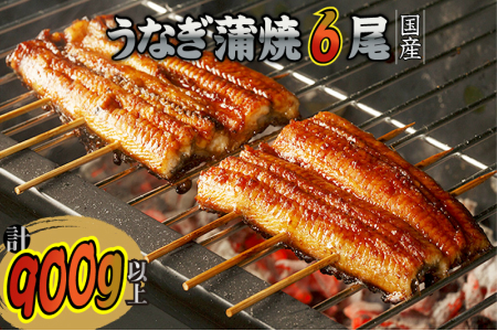 国産うなぎの蒲焼き(6尾)