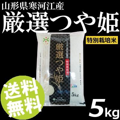 お米 5kg 白米 厳選つや姫 山形県寒河江産 精白米 特別栽培米 送料無料 贈答品 お取り寄せ