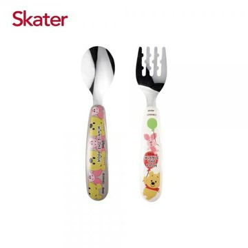 Skater不鏽鋼彎柄湯匙叉(4973307573651維尼) 263元