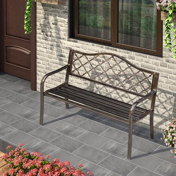 紫葉公園椅戶外鐵藝長椅室外小區雙人休息靠背長椅戶外休閑長座椅