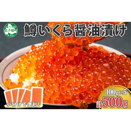 ふるさと納税 1381. 鱒いくら醤油漬け 計500g 100g×5パック 鱒いくら いくら イクラ 醤油漬け 鱒 マス 魚卵 小分け 海鮮 送料無料 北海道.. 北海道弟子屈町