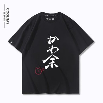 hololive虛擬主播百鬼綾目動漫二次元同款cos純棉短袖t男女半袖夏