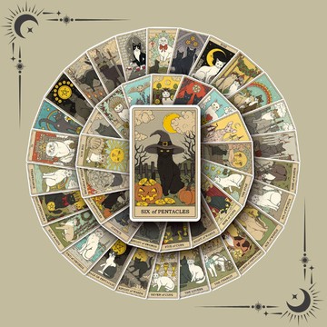 台灣現貨 塔羅牌貼紙 貓咪貼紙 行李箱貼紙 貓咪塔羅 貓咪塔羅牌 貓咪塔羅牌貼紙 魔術貓貼紙 命運塔羅牌貼紙 diy