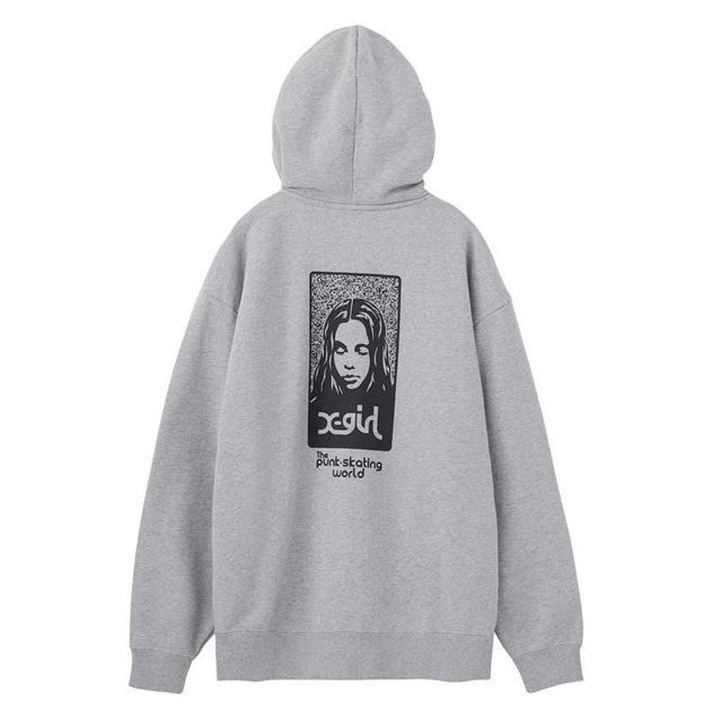 エックスガール X-GIRL NOISE FACE ZIP UP SWEAT HOODIE ノイズ