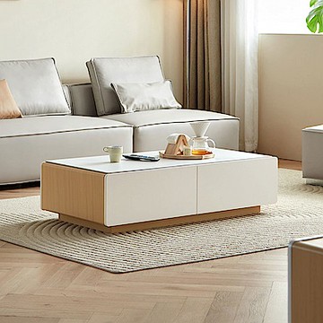 林氏木業空島四抽儲物岩板茶几 UV1L-原木色 (H014372280)