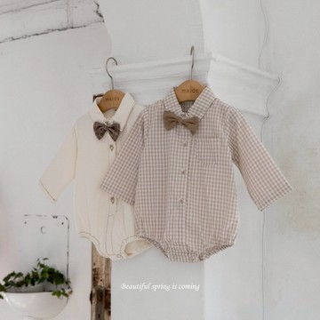 mkids 帥氣小紳士包屁衣【現貨】寶寶包屁衣 嬰兒衣服 週歲服 韓國童裝