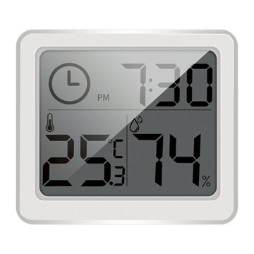 智能電子溫濕度計 白色 輕巧設計 適用於居家/辦公室 隨時監控環境品質  1個