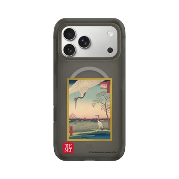 iPhone 17 Pro Max AirX 本質黑 - The MET - 畫框系列 - 歌川廣重《名所江戶百景 蓑輪金杉三河島》
