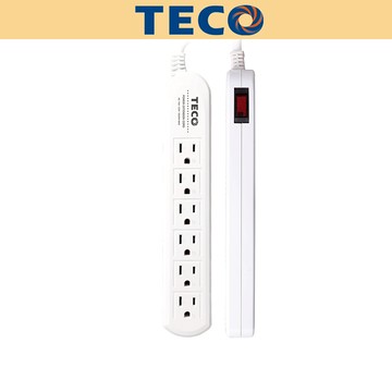 【TECO東元】一開六插延長線/多孔延長線 6尺/9尺 XYFWL216T6 XYFWL216T9