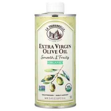 La Tourangelle, 有機高級初榨橄欖油，冷榨，25.4 液量盎司（750 毫升）
